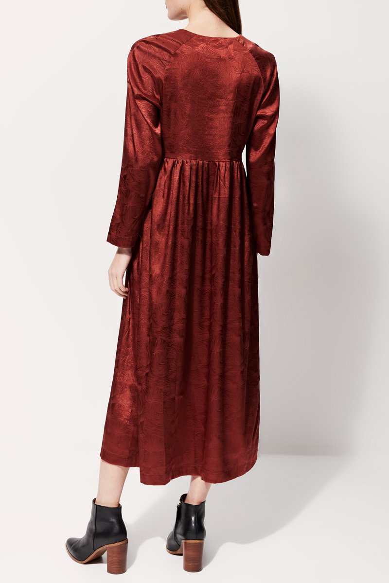 Rigoletta Long Dress - Brick Red