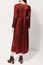 Rigoletta Long Dress - Brick Red