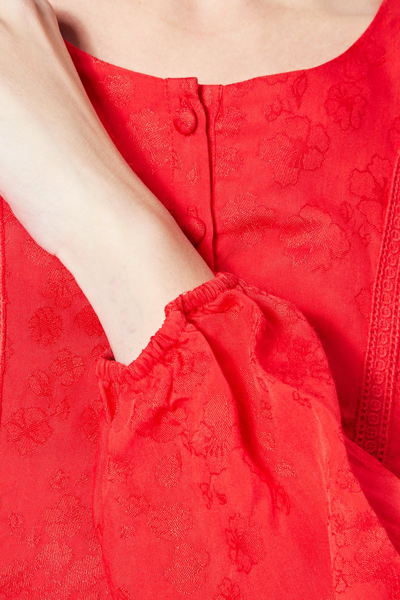 Vestido recto Riotte - Rojo