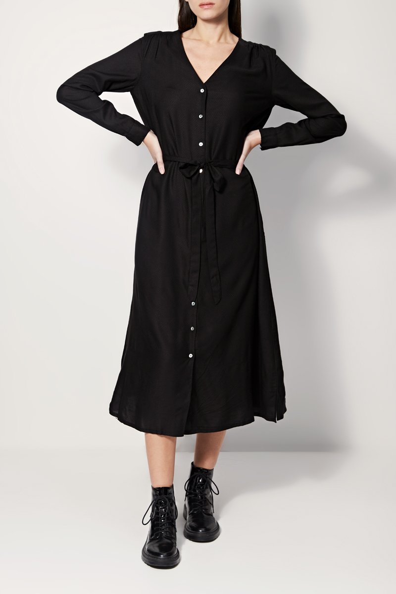 Redland Shirt Dress - Black