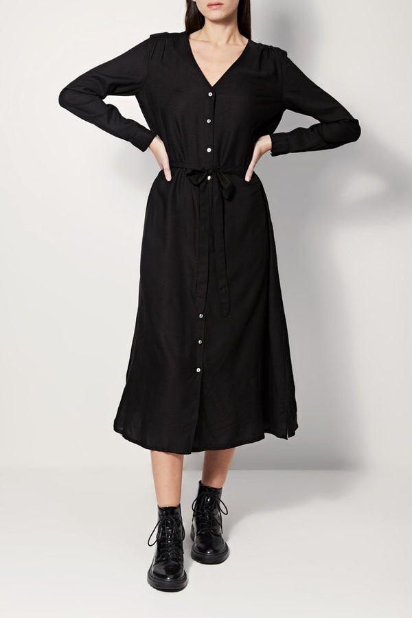 Vestido camisero Redland - Negro
