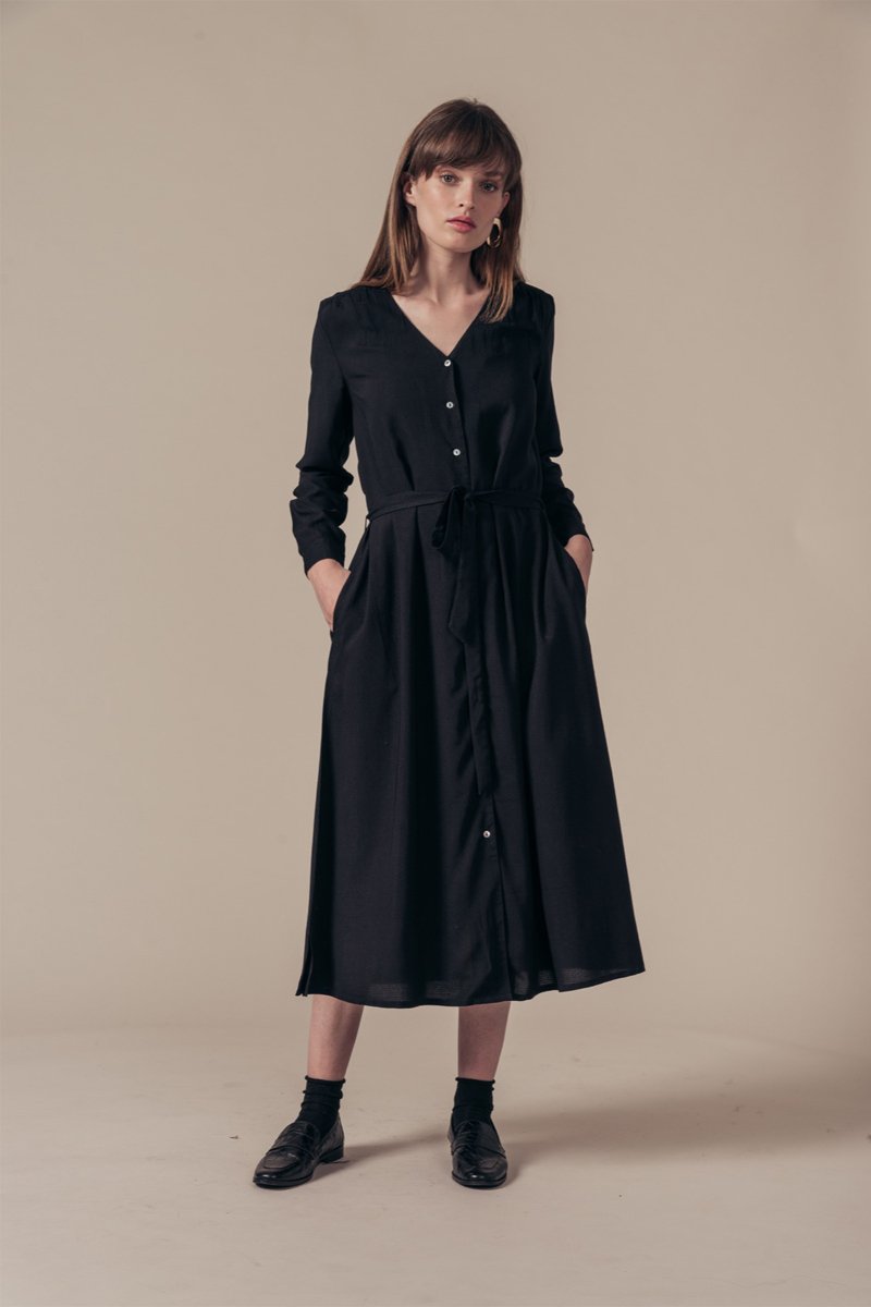 Redland Shirt Dress - Black