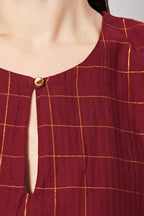 Vestido Rigine de cintura baja - Burdeos