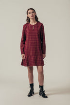 Vestido Rigine de cintura baja - Burdeos