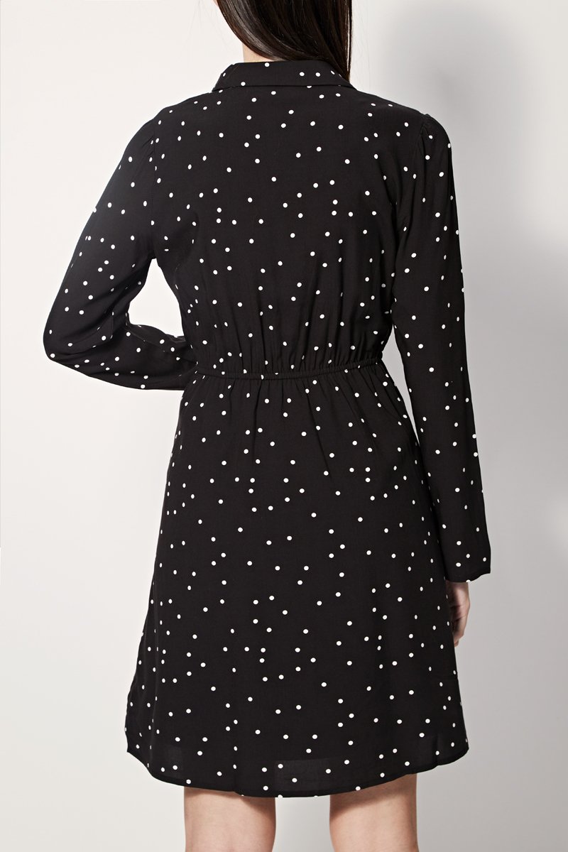 Rogatine Shirt Dress - Black