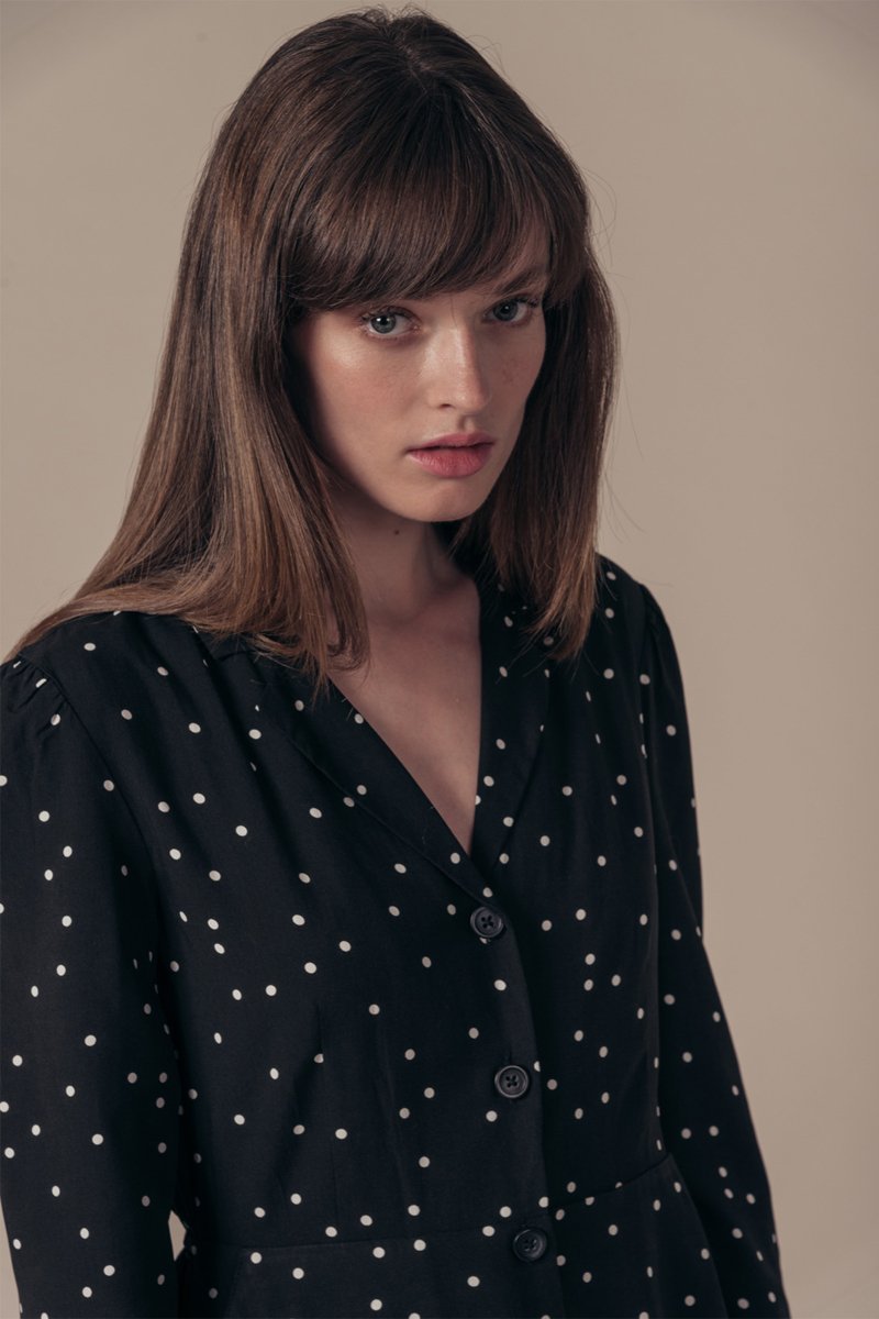 Rogatine Shirt Dress - Black