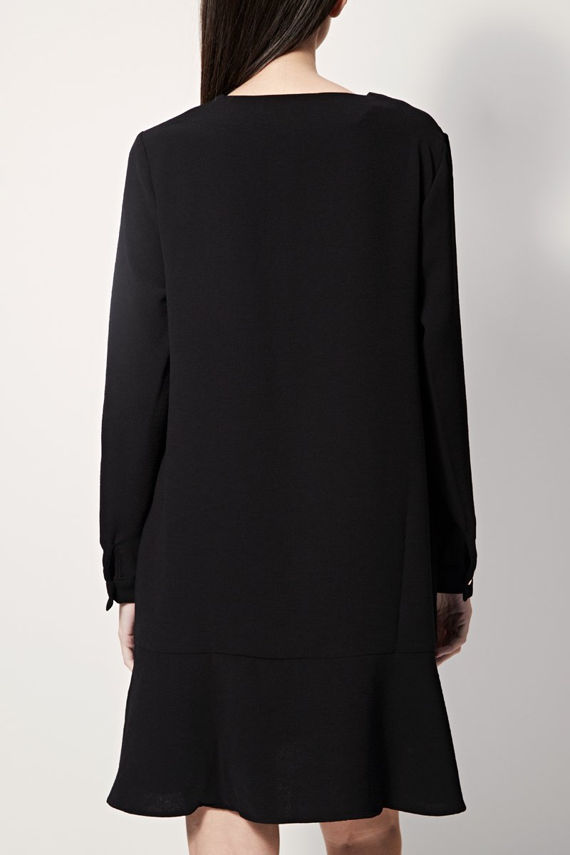 Rignette Low Waist Dress - Black