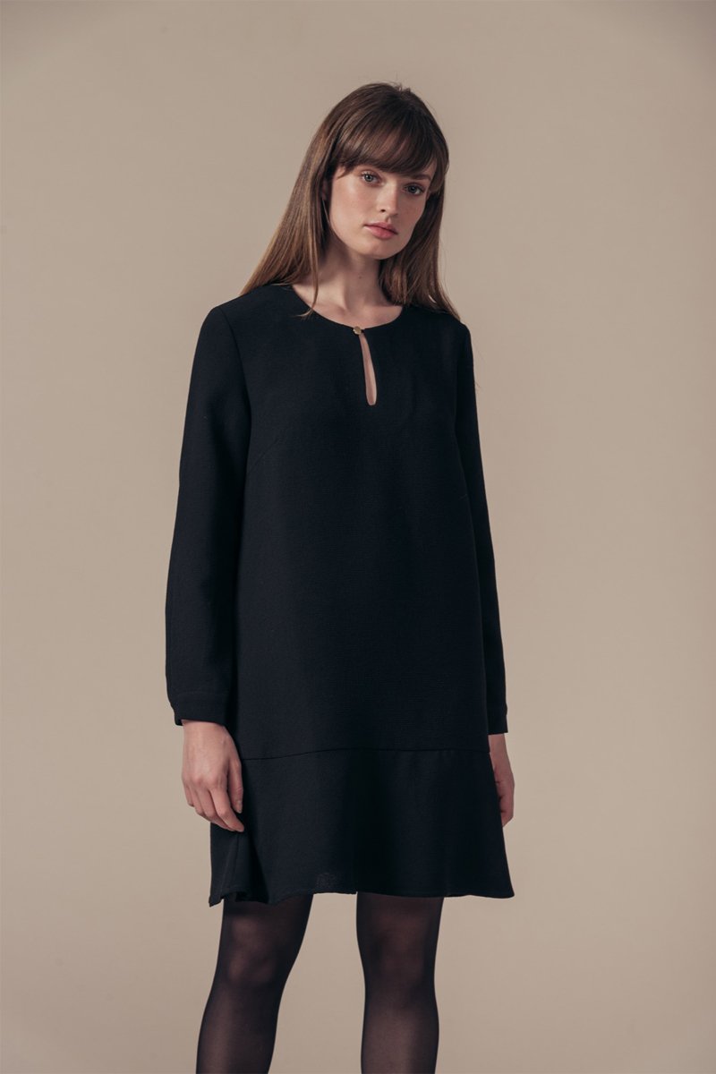 Rignette Low Waist Dress - Black
