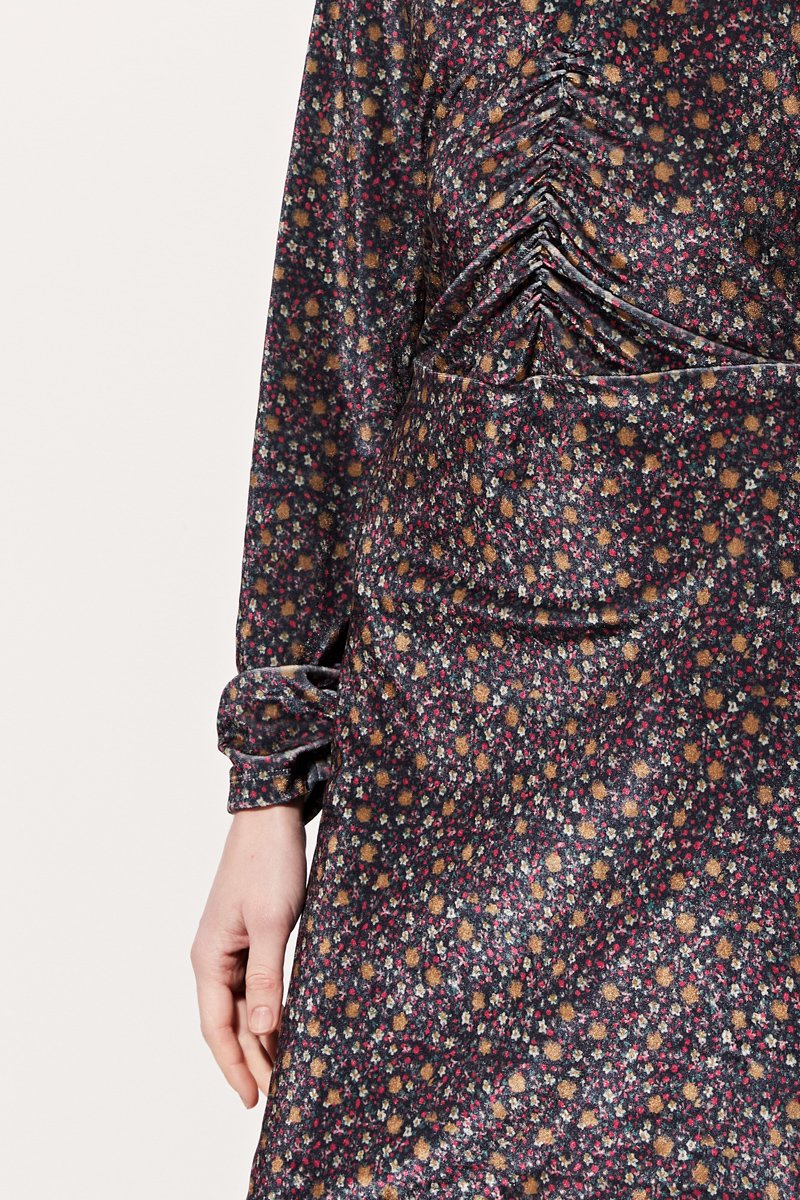 Rimala Skater Dress - Black And Brown