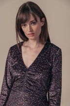 Rimala Skater Dress - Black And Brown