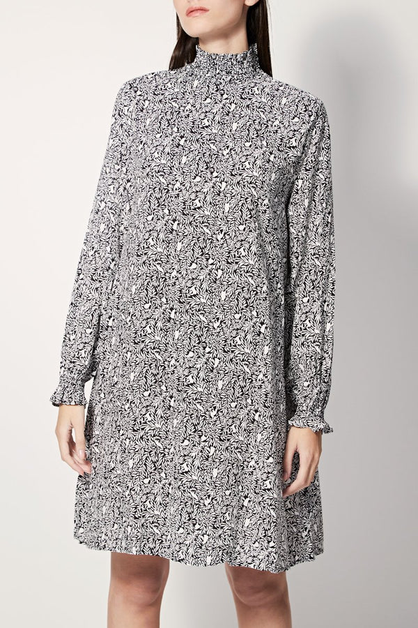 Vestido Recto Conejos - Blanco Y Negro