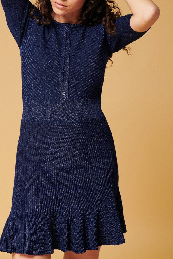 Vestido estilo suéter - Azul marino