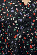 Floral Shift Dress - Black