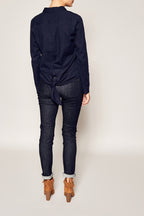 Blusa asimétrica - Azul Marino