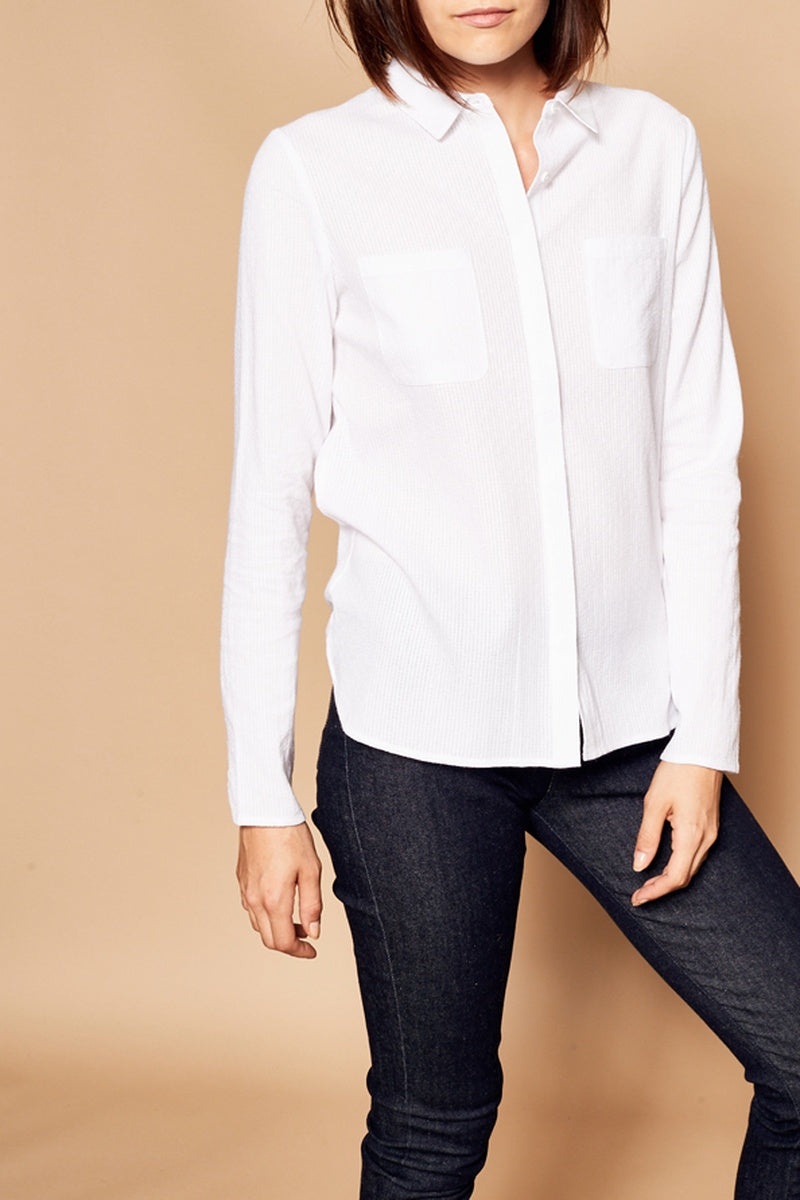 Asymmetrical Blouse - White