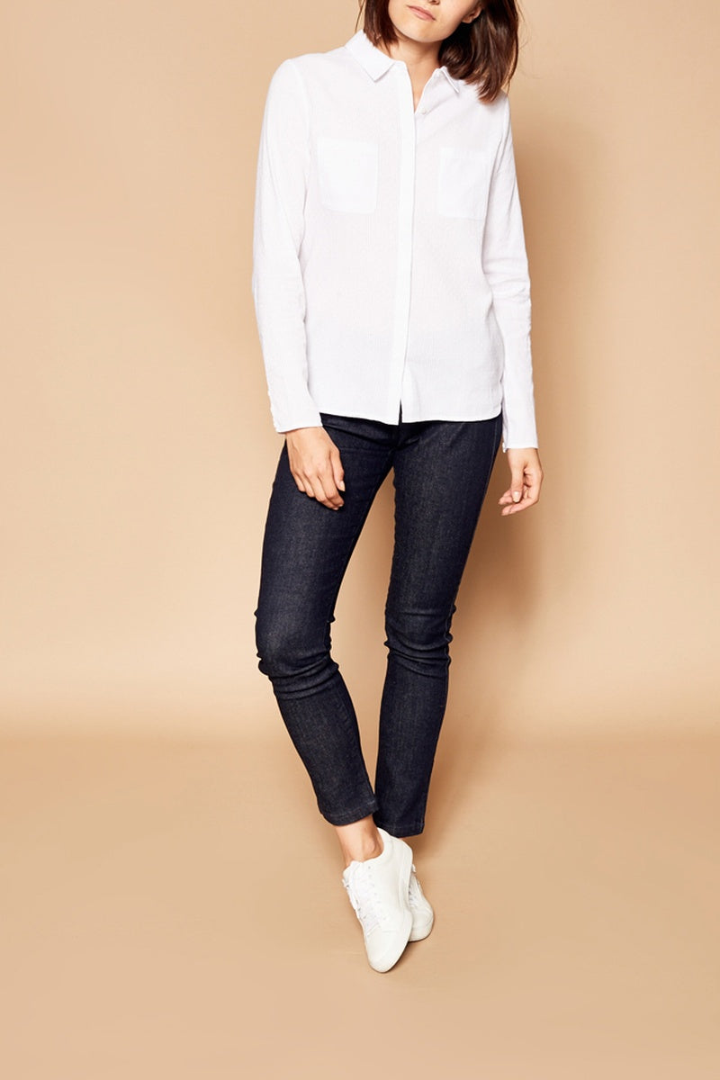 Asymmetrical Blouse - White