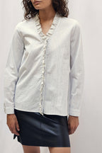 Blusa Cuadros - Cielo
