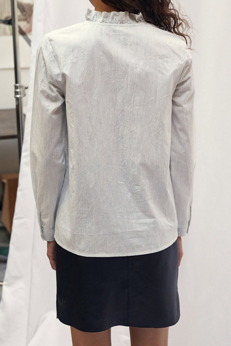 Blusa Cuadros - Cielo