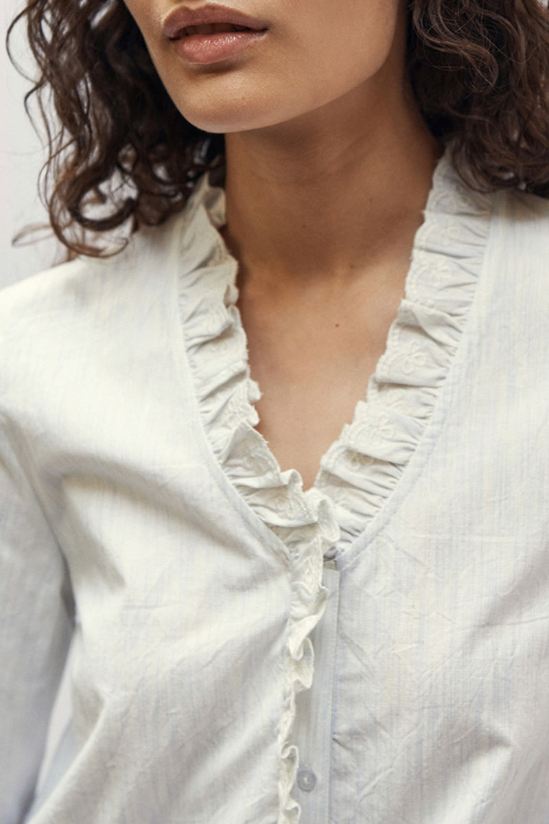 Blusa Cuadros - Cielo