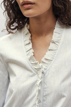 Blusa Cuadros - Cielo