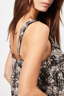 Caraco Fleuri - Crème Et Noir