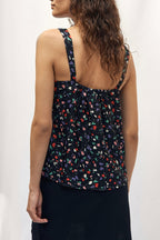 Camisola floral - Negro