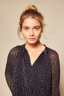 Blouse Plissée Forest - Noir