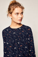 Blouse Trompe-L'Œil Tistou - Bleu Marine