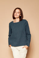 Blouse Trans - Bleu Canard