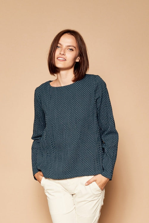 Blouse Trans - Bleu Canard