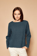 Blouse Trans - Bleu Canard