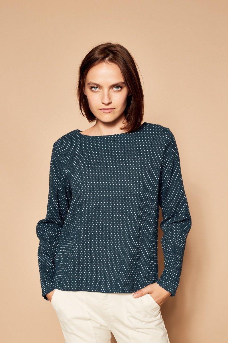 Blouse Trans - Bleu Canard