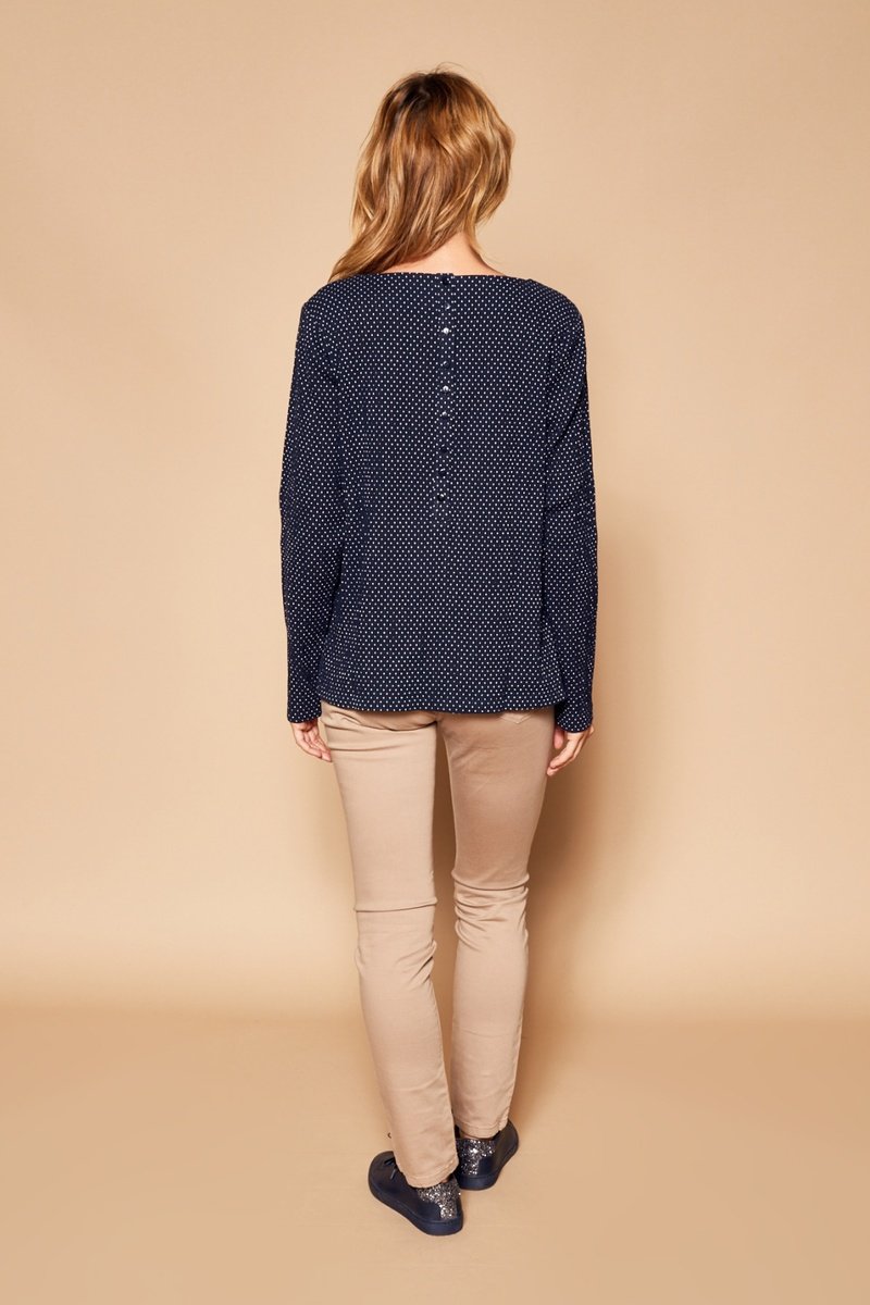 Blouse Trans - Bleu Marine