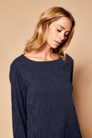 Blouse Trans - Bleu Marine