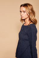 Blouse Trans - Bleu Marine