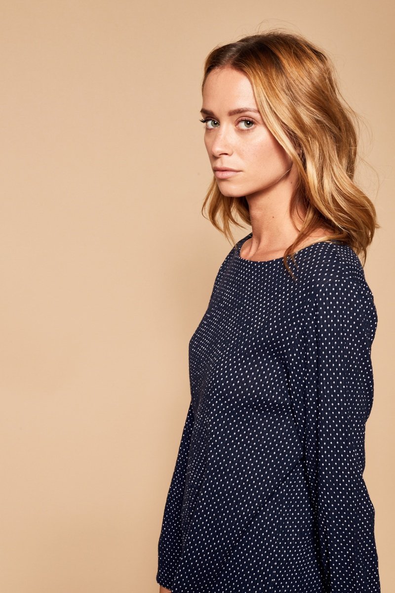 Blouse Trans - Bleu Marine