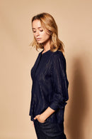 Blouse Fiesta - Bleu Marine
