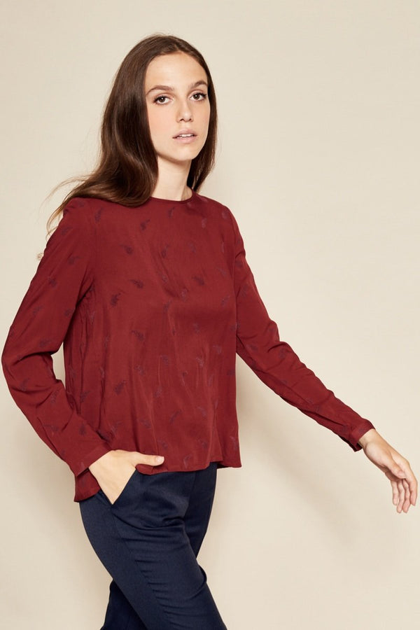 Tanzania Blouse - Burgundy