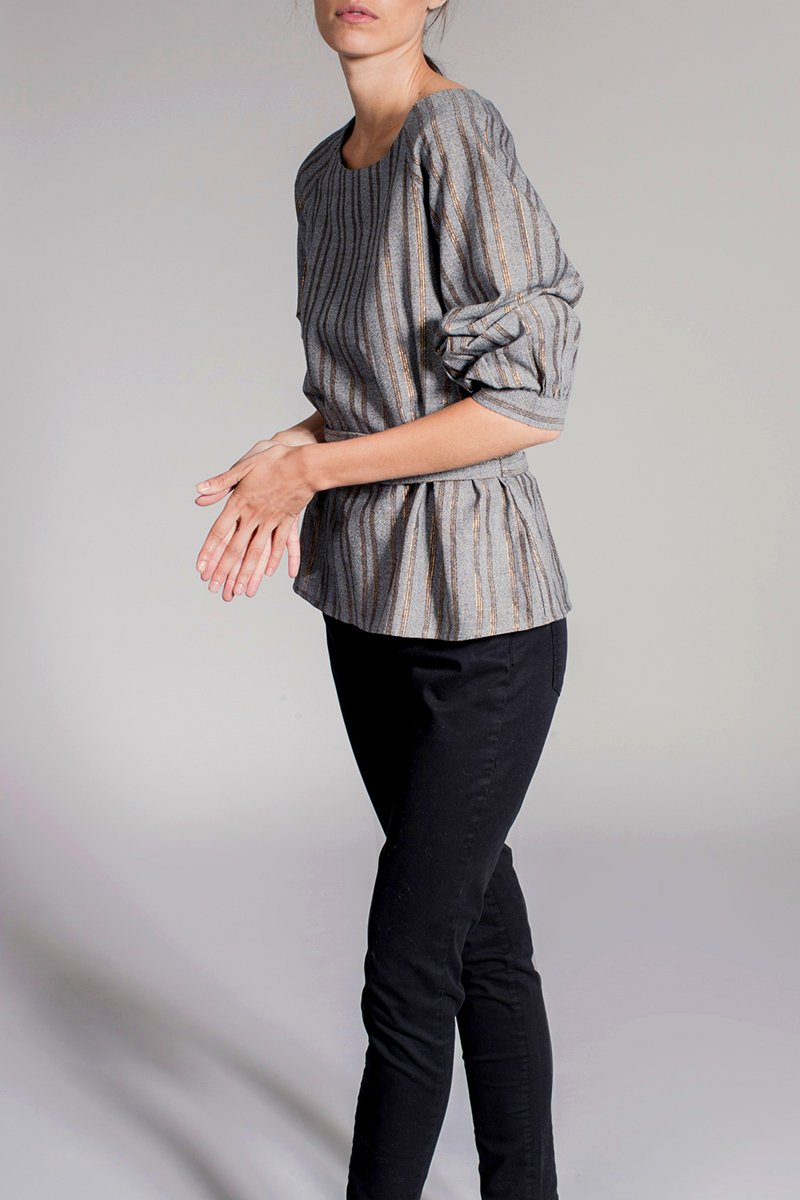 Blouse Felix - Gris Clair Et Doré