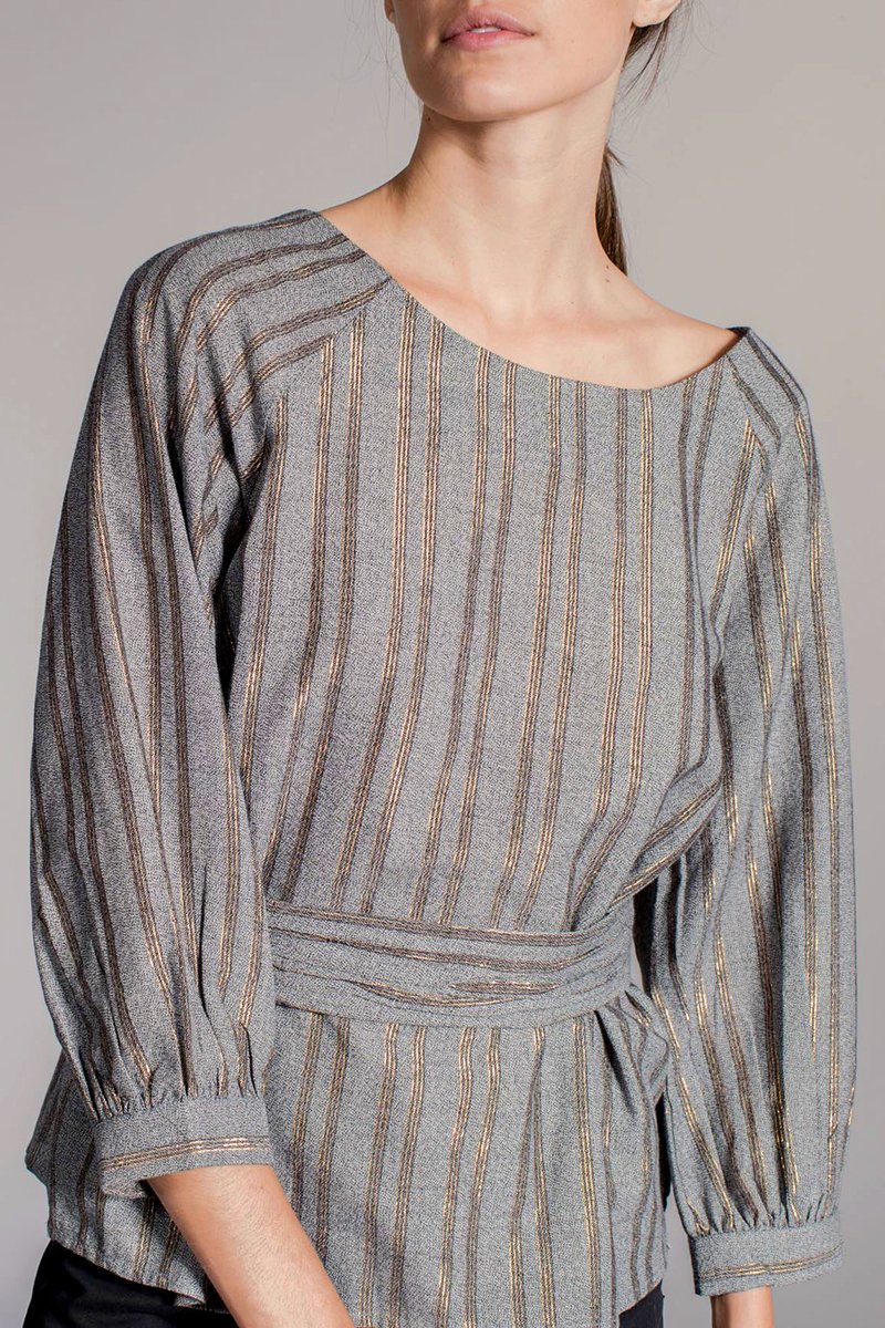 Blouse Felix - Gris Clair Et Doré