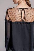 Blouse Bi-Matière Firmin - Noir