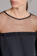 Blouse Bi-Matière Firmin - Noir