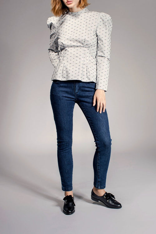 Blouse Frimousse - Noir Et Beige