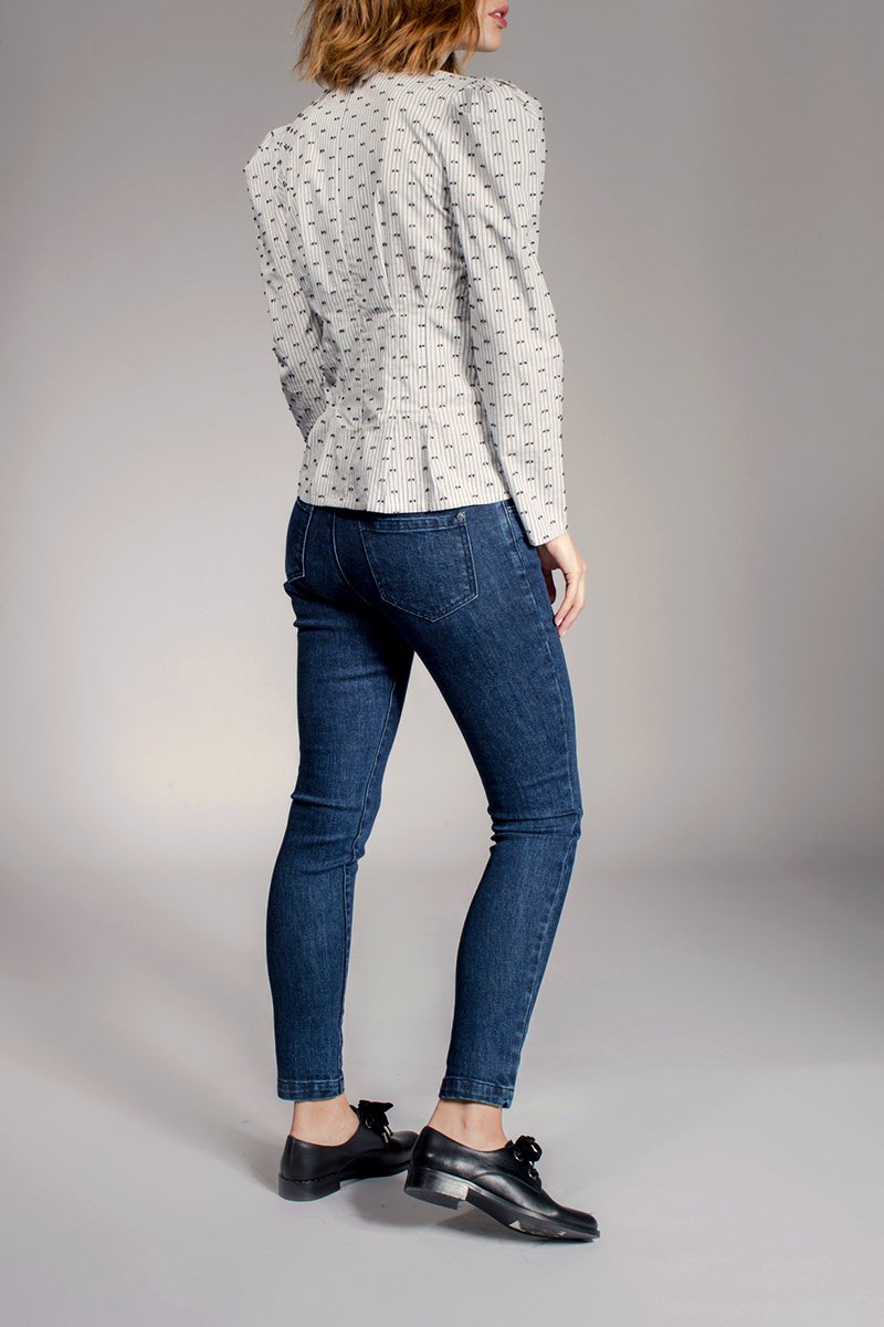 Blouse Frimousse - Noir Et Beige