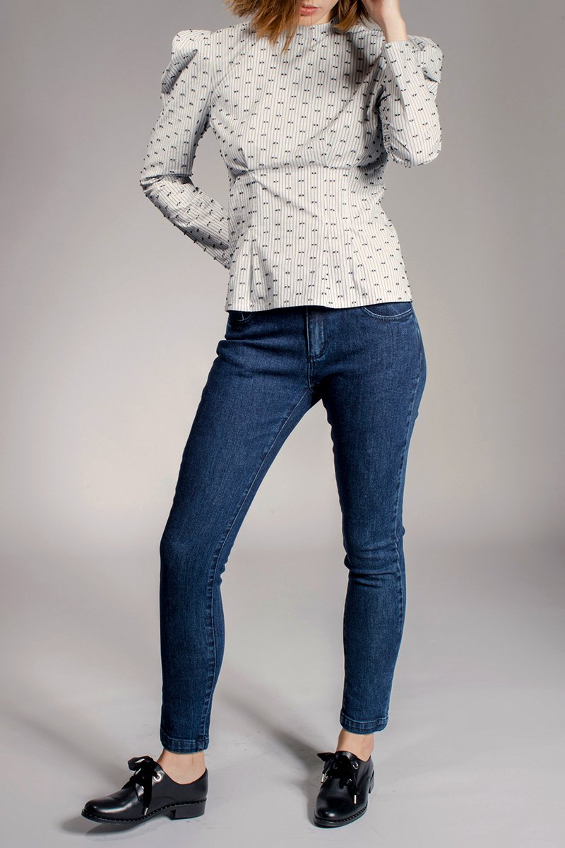 Blouse Frimousse - Noir Et Beige