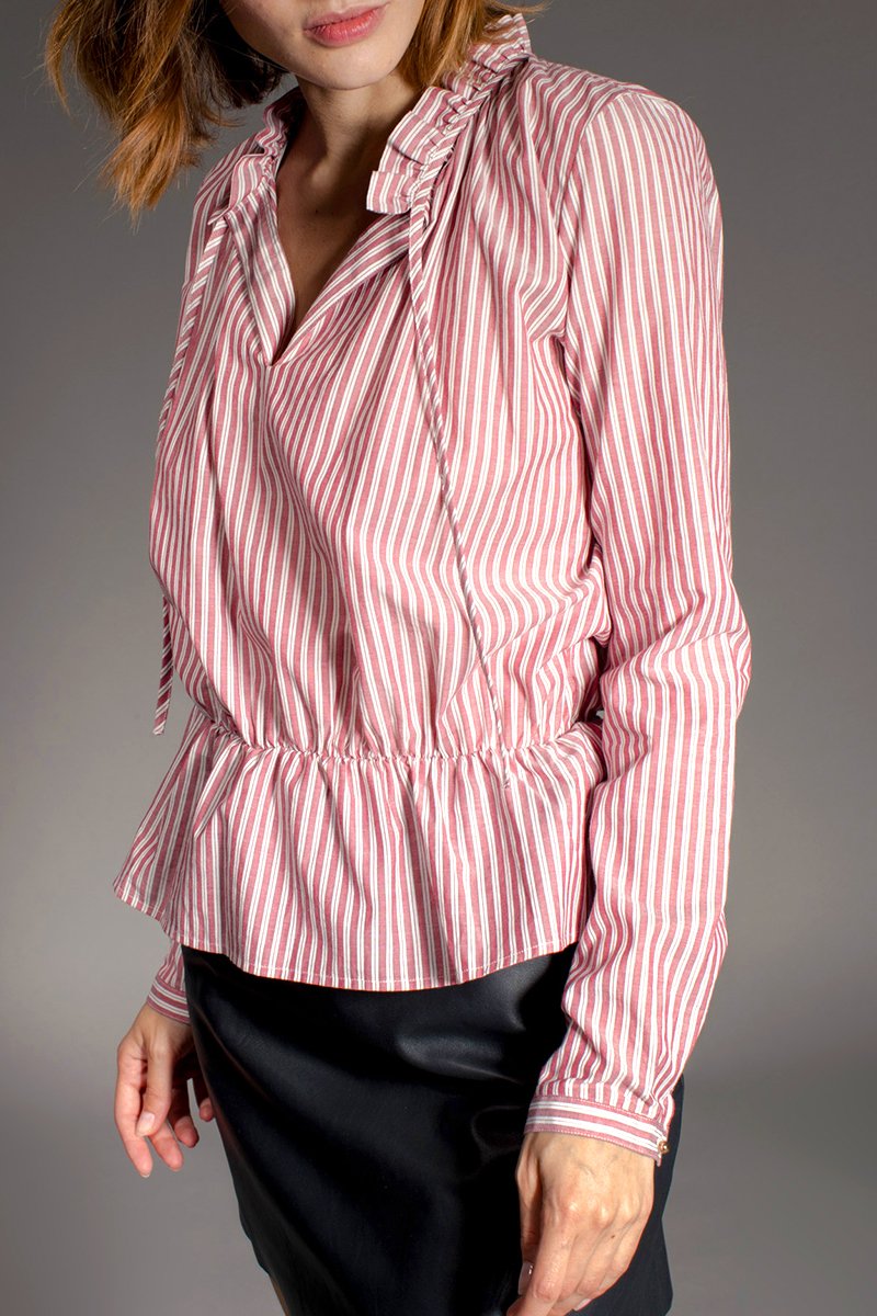 Blouse Frisson - Rose Et Écru