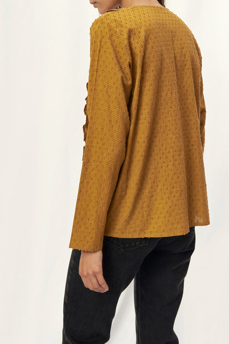 Blusa Volantes - Mostaza