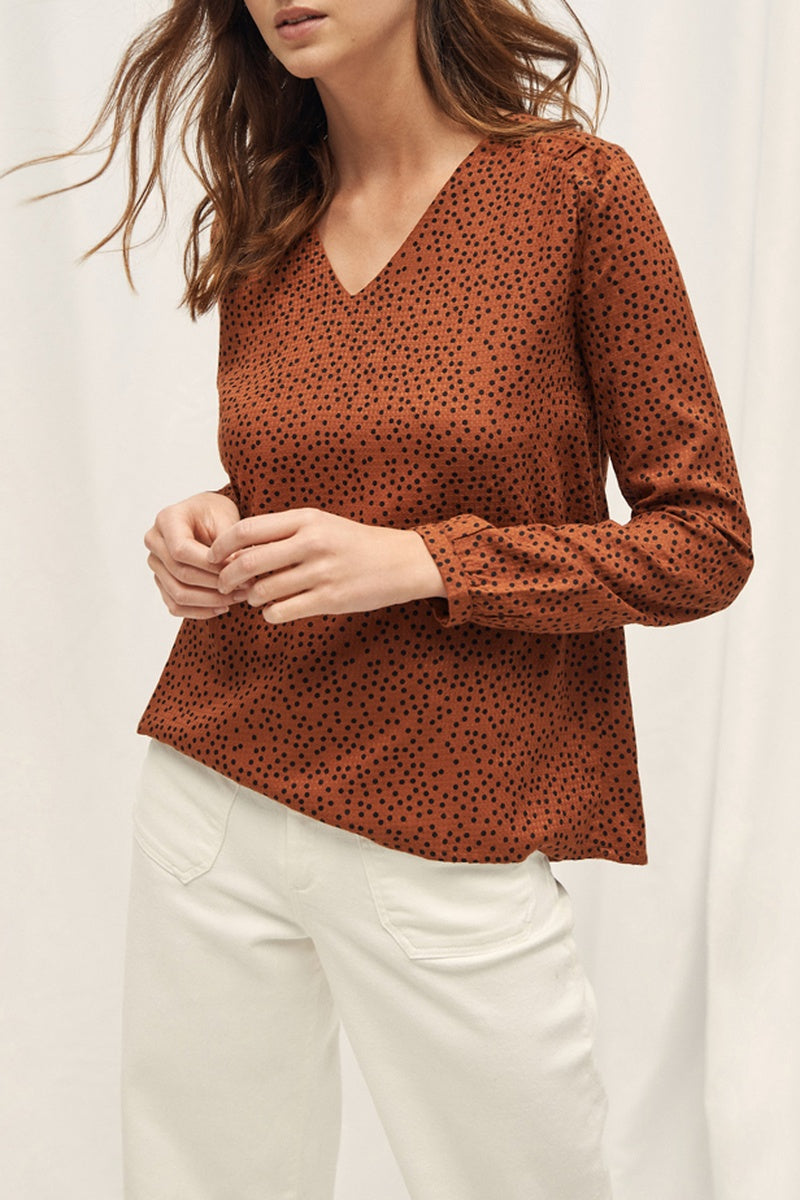 Blouse À Pois - Roux