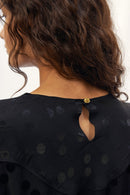 Blouse À Pois - Noir