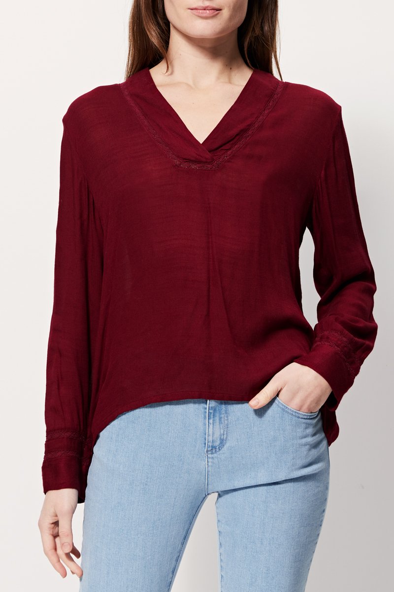 Blusa Tapovan - Burdeos